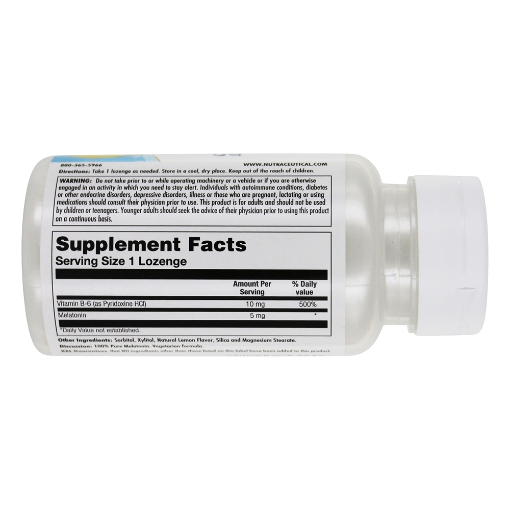 Pastilhas de Melatonina Sabor Natural de Limão 5 mg. - 60 Pastilhas Kal - Imagem 2