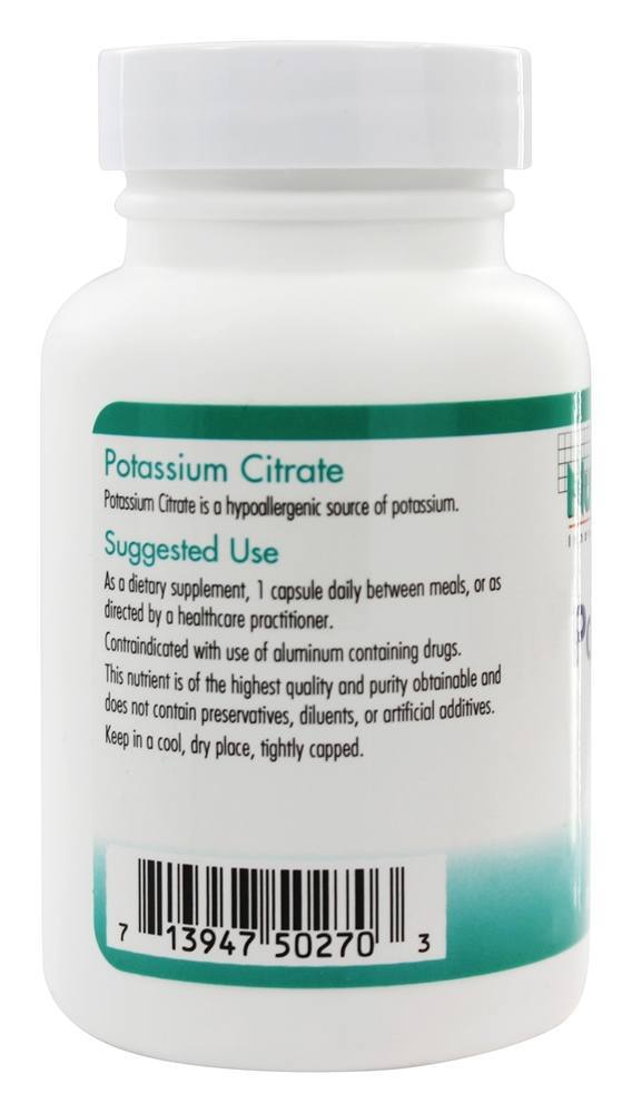 Citrato de potássio - Cápsulas vegetarianas 120 Nutricology - Imagem 3