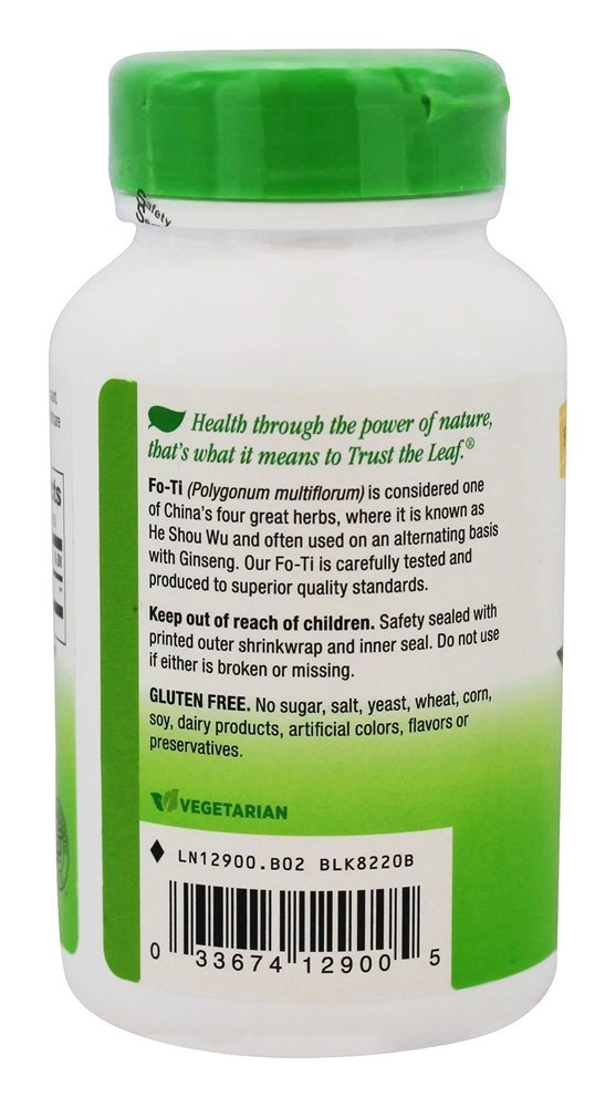 Raiz de Fo-Ti 610 mg. - Cápsulas vegetarianas 100 Nature's Way - Imagem 3