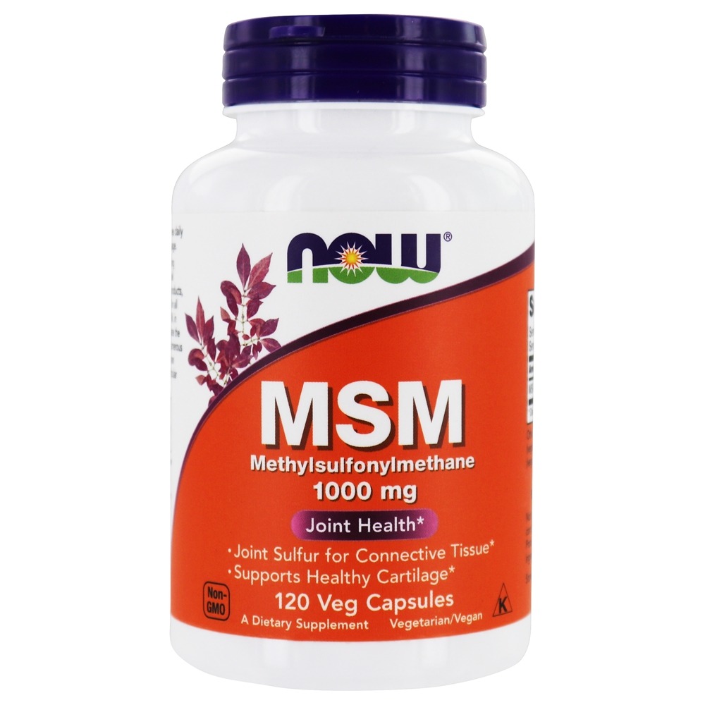 MSM 1000 mg. - 120 Cápsula (s) vegetal (s) NOW Foods
