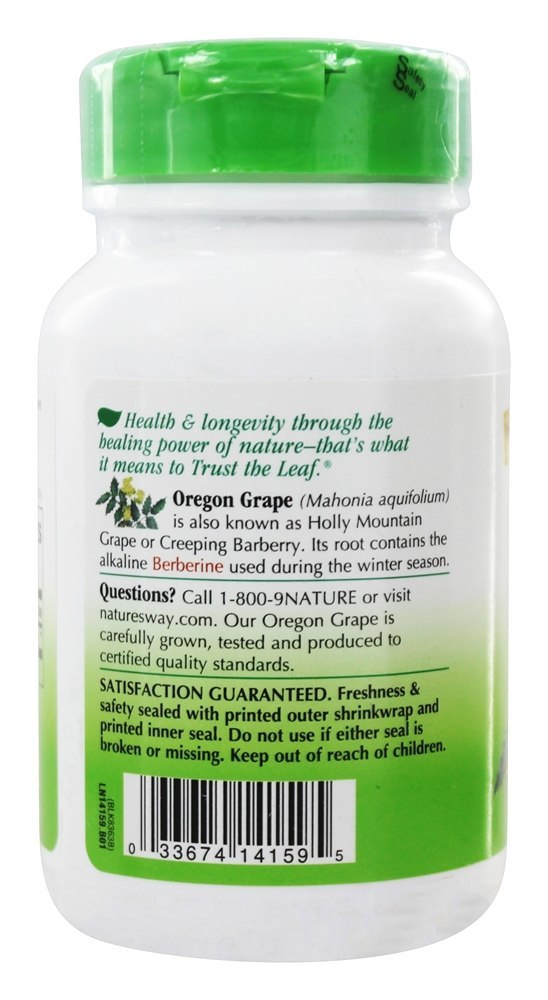 Oregon Grape Uva 475 mg. - Cápsulas 100 Nature's Way - Imagem 3