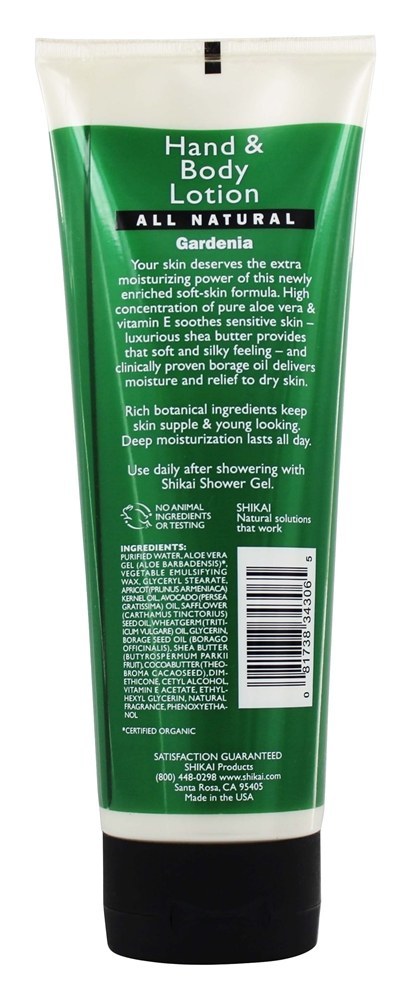 Loção para Mãos e Corpo Gardenia - 8 fl. oz. Shikai - Imagem 2