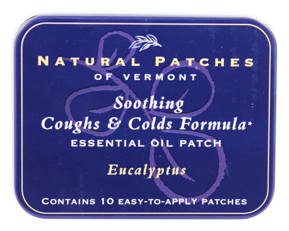 Calmante Tosse & Constipações Fórmula Essencial óleo Remendos Eucalipto Citriodora - 10 Patch (s) Anteriormente Naturopatch Natural Patches of Vermont