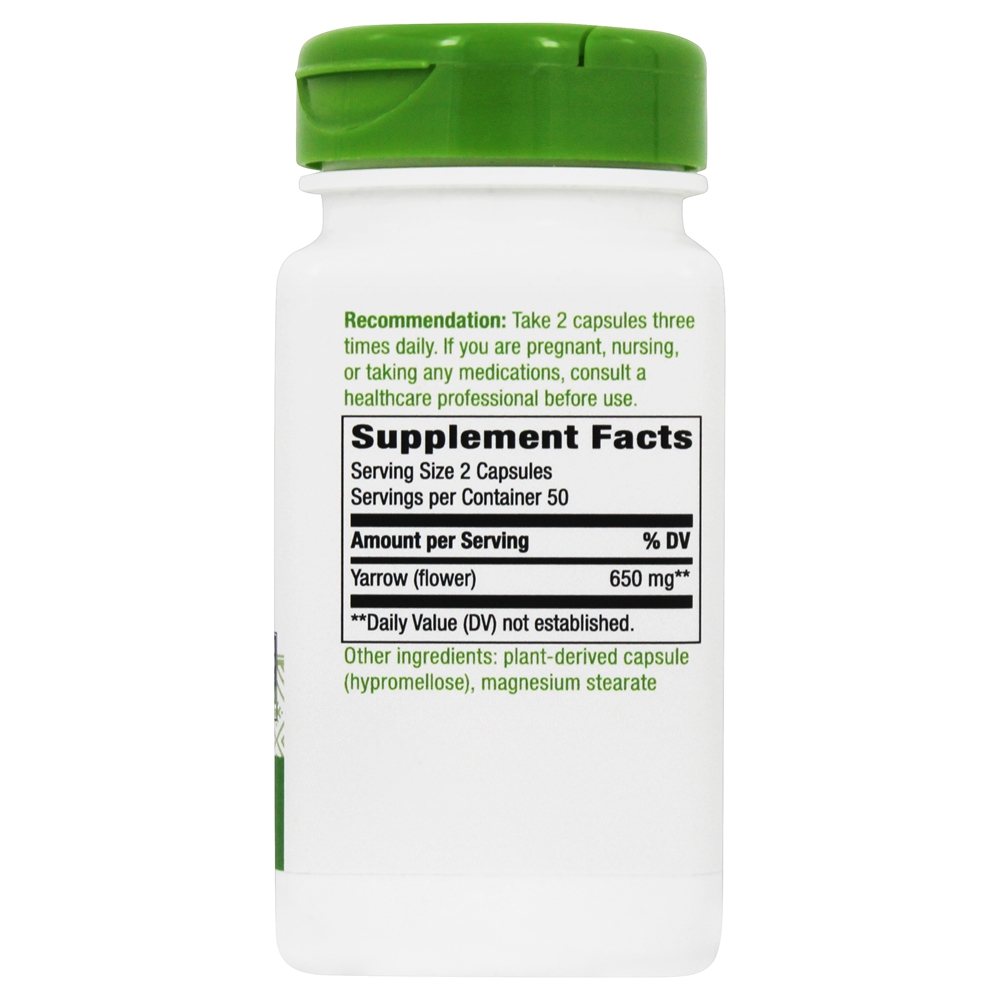 Flores de Yarrow 650 mg. - Cápsulas Vegan 100 Nature's Way - Imagem 2