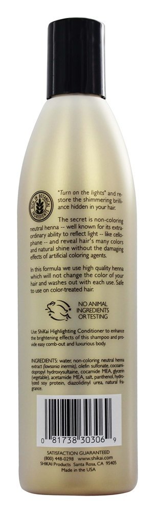 Shampoo de Realce Ouro Henna - 12 fl. oz. Shikai - Imagem 2