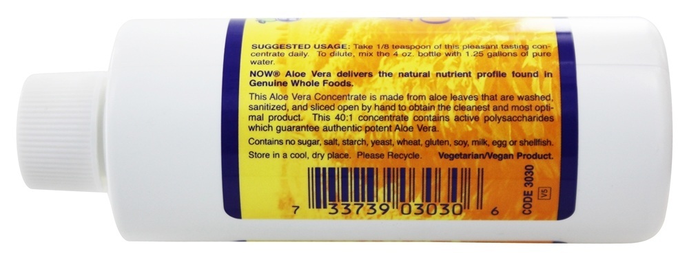 Concentrado de Aloe Vera - 4 oz. NOW Foods - Imagem 3