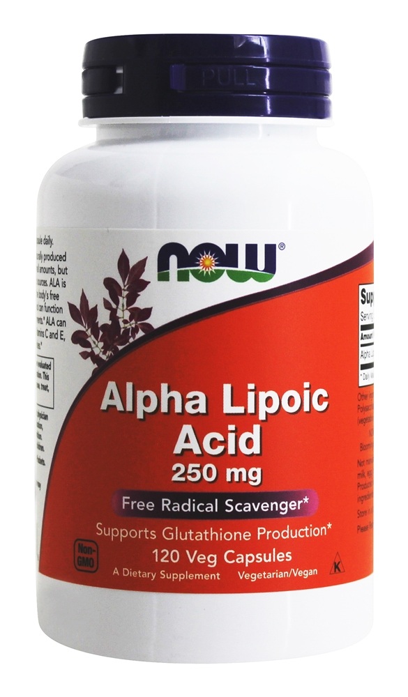 Ácido Alpha-Lipóico 250 mg. - Cápsulas vegetarianas 120 NOW Foods