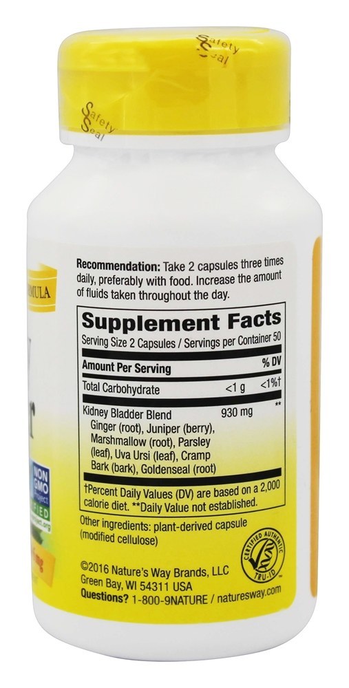 Bexiga Renal 465 mg. - Cápsulas vegetarianas 100 Nature's Way - Imagem 2