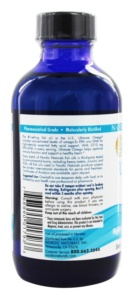 Ultimate Omega Óleo de Peixe Purificado Líquido Limão - 4 fl. oz. Nordic Naturals - Imagem 3