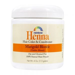 Cor de cabelo de Henna & condicionador Marigold loira - 4 oz. Rainbow Research