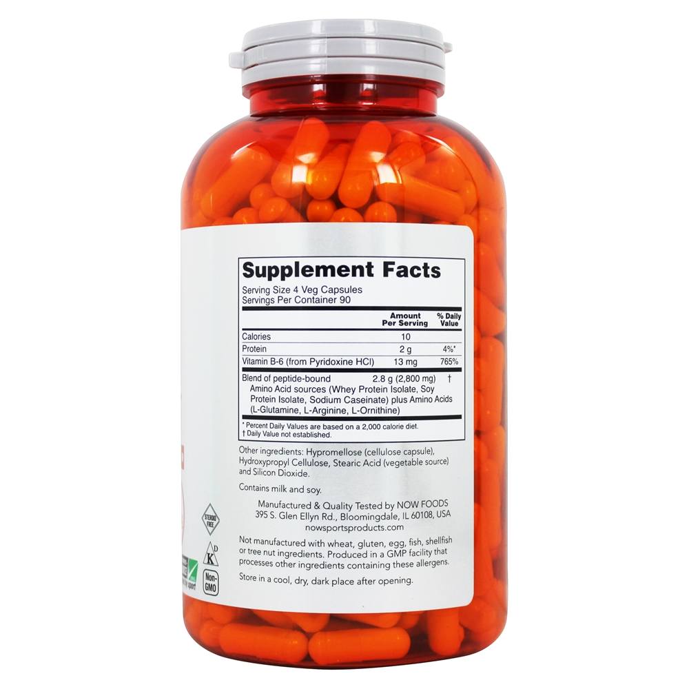 Agora Sports Amino Complete - 360 Cápsula (s) vegetal (s) NOW Foods - Imagem 2