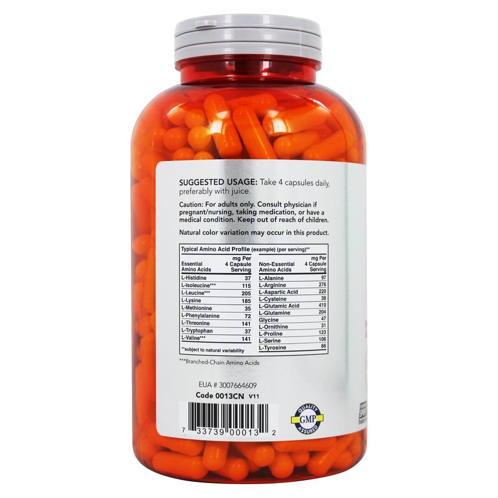 Agora Sports Amino Complete - 360 Cápsula (s) vegetal (s) NOW Foods - Imagem 3
