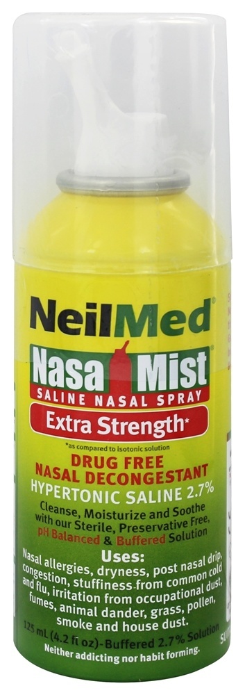Spray Salino Hipertônico de Força Extra NasaMist - 4.2 fl. oz. NeilMed Pharmaceuticals