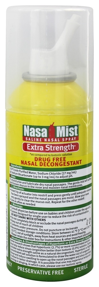 Spray Salino Hipertônico de Força Extra NasaMist - 4.2 fl. oz. NeilMed Pharmaceuticals - Imagem 2