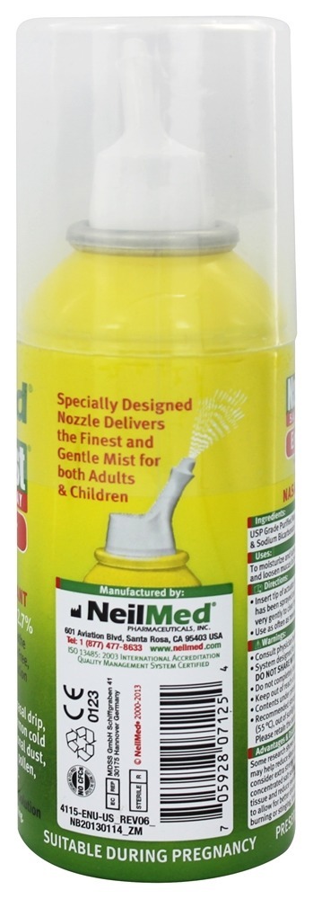 Spray Salino Hipertônico de Força Extra NasaMist - 4.2 fl. oz. NeilMed Pharmaceuticals - Imagem 3