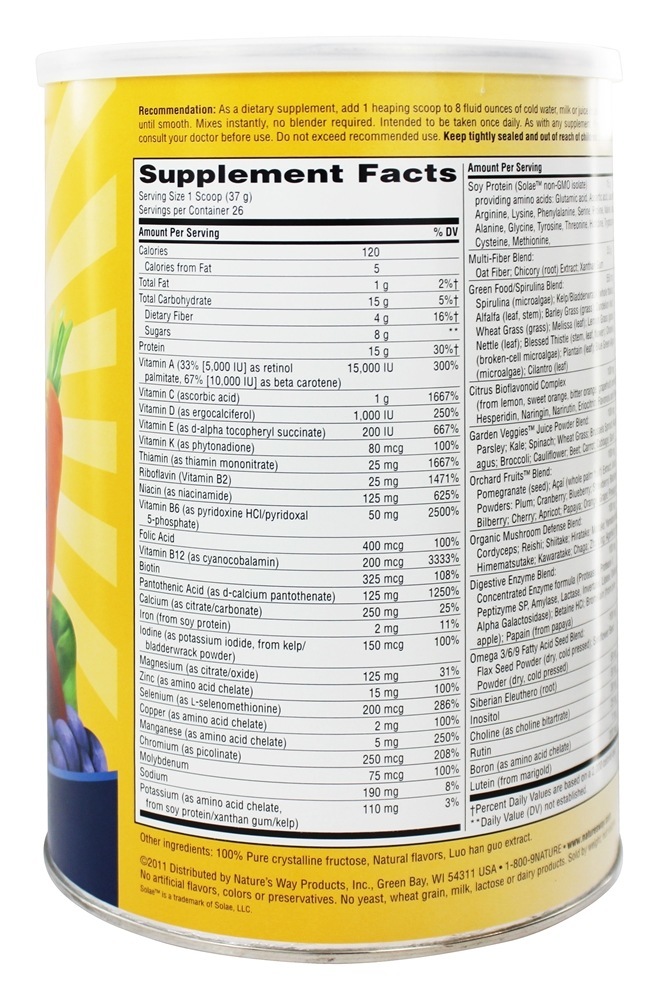 Baunilha Viva de Proteína de Soja Ultra-Agitada - 2.2 lbs. Nature's Way - Imagem 2
