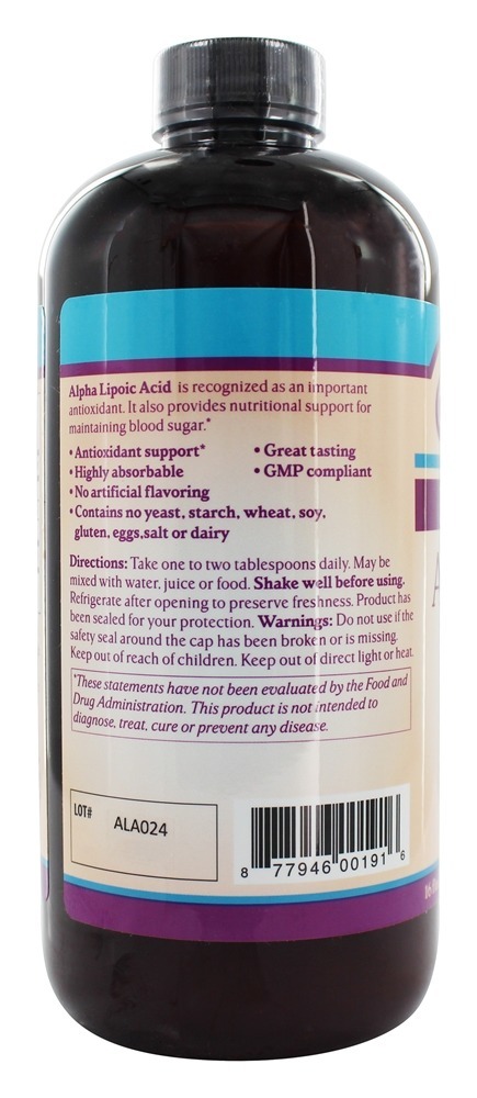 Líquido Alpha Ácido lipóico - 16 fl. oz. Life Solutions - Imagem 3