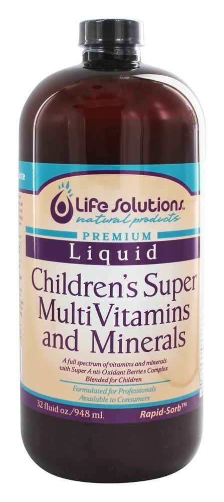 Liquid SuperVitaminas e Minerais - 32 fl. oz. Life Solutions