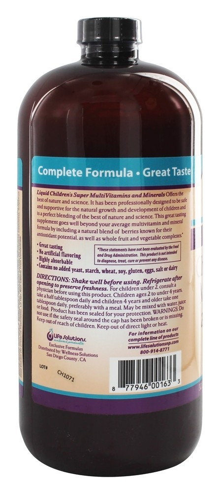 Liquid SuperVitaminas e Minerais - 32 fl. oz. Life Solutions - Imagem 3
