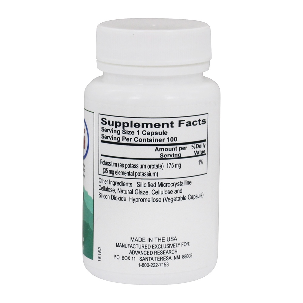Orotato de potássio 175 mg. - 200 Cápsula (s) vegetal (s) Advanced Research - Imagem 2