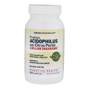 Potente Acidófilo Probiótico com Pectina 6 Bilhões de UFC - Cápsulas 100 American Health
