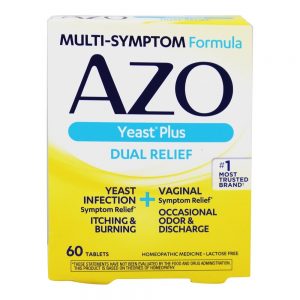 Levedura Plus Fórmula Multi-Sintoma de Alívio Duplo - 60 Tablets Azo