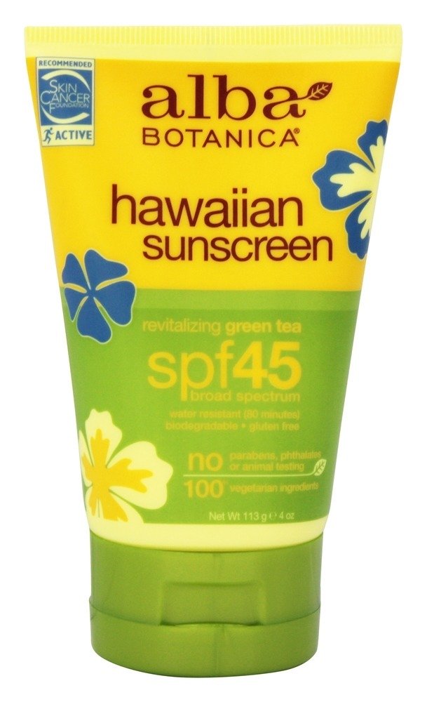 Alba Havaiano Natural Protetor solar Verde Chá 45 SPF - 4 fl. oz. Alba Botanica