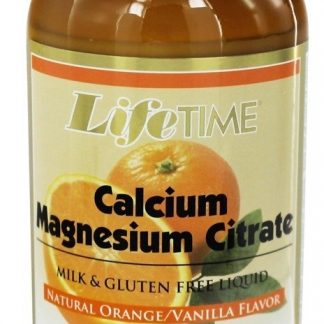 Líquido Cálcio Magnésio Citrato Natural Laranja Baunilha Sabor - 16 fl. oz. LifeTime Vitamins