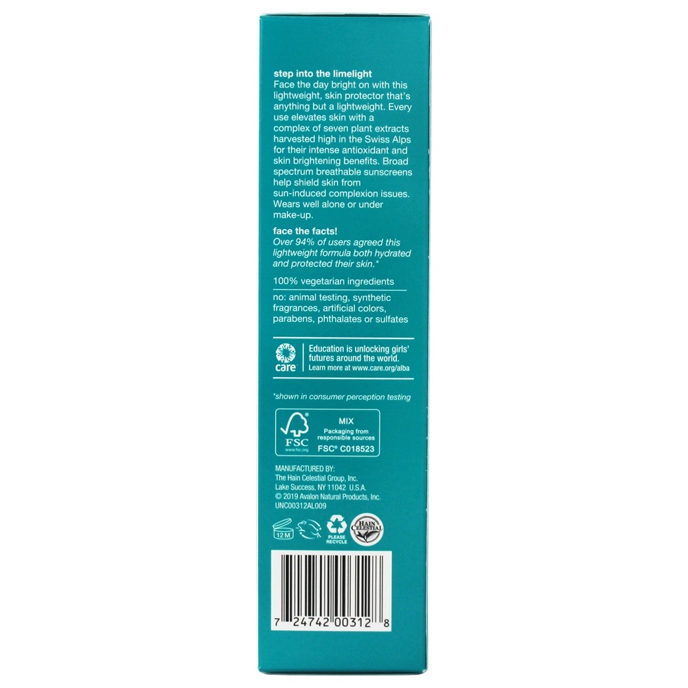 Hidratante uniforme e brilhante Amplo Spectrum 15 SPF - 2 oz. Alba Botanica - Imagem 3