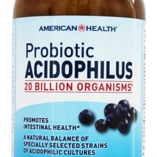 Probiotic Acidophilus Cultura Natural Mirtilo Sabor - 16 fl. oz. American Health
