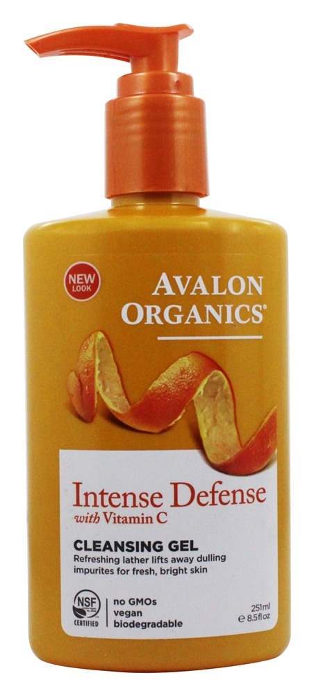 Gel de Limpeza Refrescante de Renovação de Vitamina C - 8.5 fl. oz. (Anteriormente Defesa contra o envelhecimento da pele, nutritiva) Avalon Organics