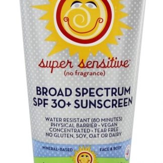 Loção Protetor Solar Super Sensível Sem Fragrância 30 SPF - 2.9 fl. oz. California Ba