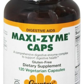 Maxi-Zyme Caps Ajuda Digestiva - Cápsulas vegetarianas 120 Country Life