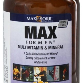 Maxi-Sorb Max Para Homens Multivitamínico & Mineral Iron-Free - 120 Tablets Country Life