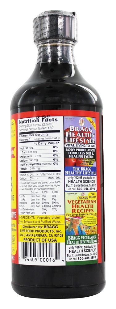 Todos Natural Líquido Aminos Todos Propósito Tempero - 16 fl. oz. Bragg - Imagem 2