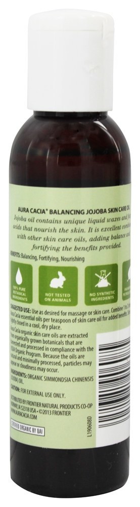 Óleo Orgânico Certificado para Cuidados da Pele Jojoba - 4 fl. oz. Aura Cacia - Imagem 2