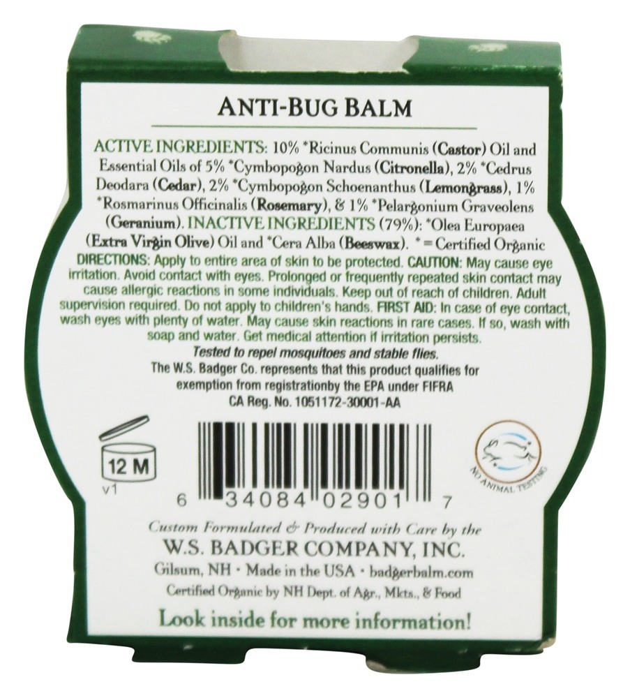 Bálsamo Anti-Bug Bálsamo E Alecrim - 2 oz. Badger - Imagem 2