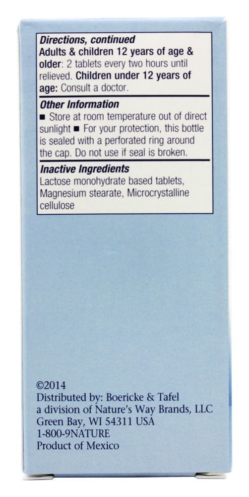 Bronquite e Auxiliar de Asma - 100 Tablets Boericke & Tafel - Imagem 3