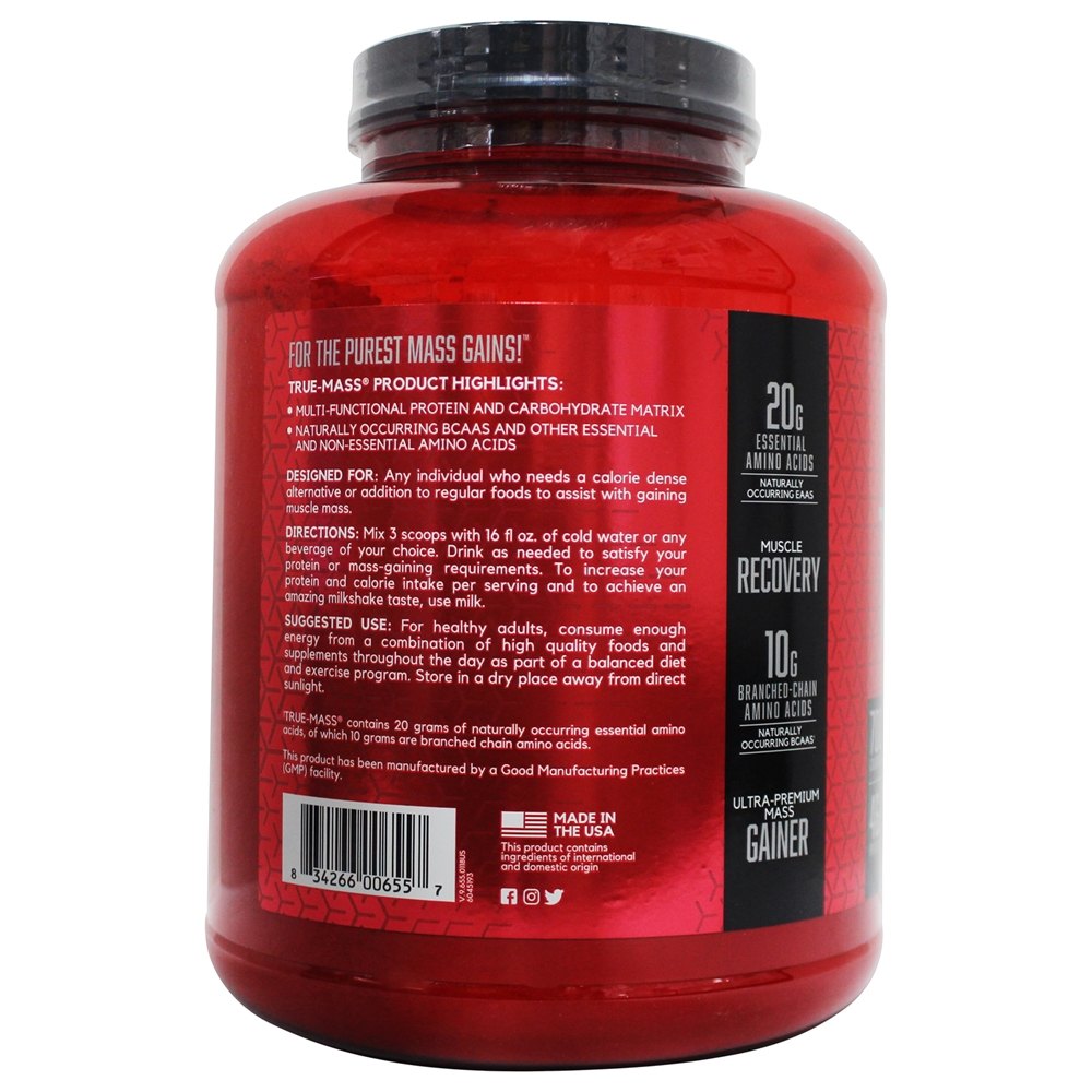 Chocolate de massa magra True-Mass - 5.75 lbs. BSN - Imagem 3
