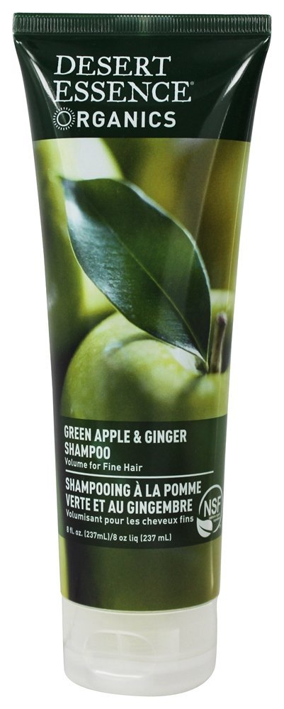 Orgânicos Espessamento Xampu Verde Maçã e Gengibre - 8 fl. oz. Desert Essence