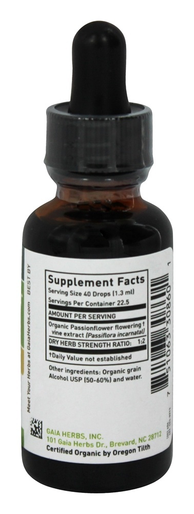 Maracujá Vine Certificado Orgânico - 1 fl. oz. Gaia Herbs - Imagem 2
