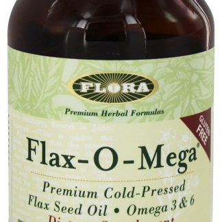 -Flax-O mega óleo de linhaça prensado a frio premium 1500 mg. - Cápsulas 180 Flora