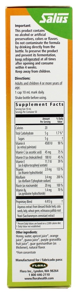 Floradix Epresat Multivitamínico Líquido - 17 oz. Flora - Imagem 2