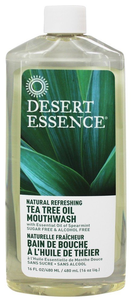 Óleo refrescante natural da árvore do chá do mouthwash - 16 fl. oz. Desert Essence