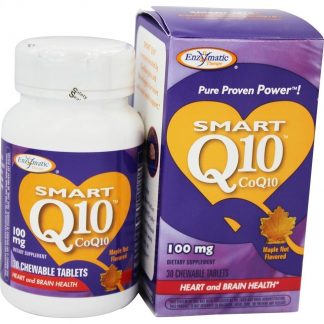 SMART Q10 CoQ10 Aroma de Nozes Maple 100 mg. - 30 comprimidos mastigáveis Enzymatic Therapy