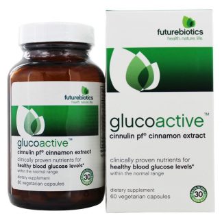 Gluco Ativo Cinnulin Canela Extrair - Cápsulas vegetarianas 60 Futurebiotics