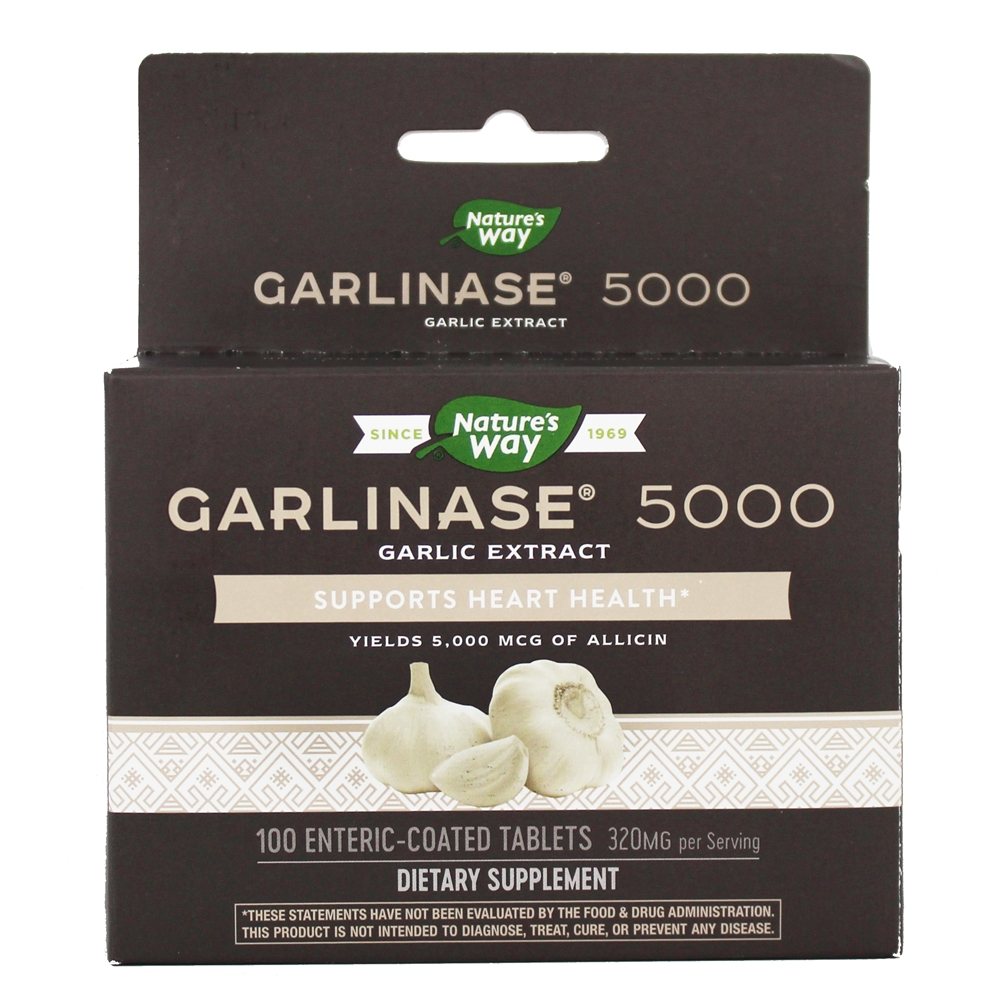 Extrato de Garlinase 5000 - 100 Comprimidos com Nature's Way entérico Nature's Way