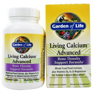 Living Calcium Advanced Para a Saúde Óssea - 120 Cápsulas Garden of Life