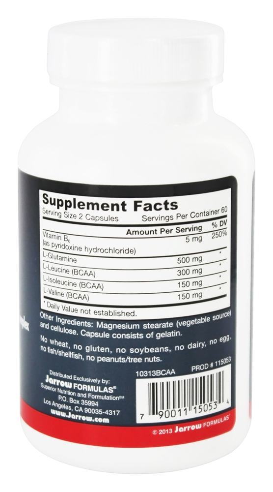 Complexo de Aminoácidos de Cadeia Ramificada (BCAA) - Cápsulas 120 Jarrow Formulas - Imagem 2