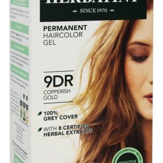 Ouro permanente do cobre do gel 9DR de Haircolor erval - 4.5 fl. oz. Herbatint